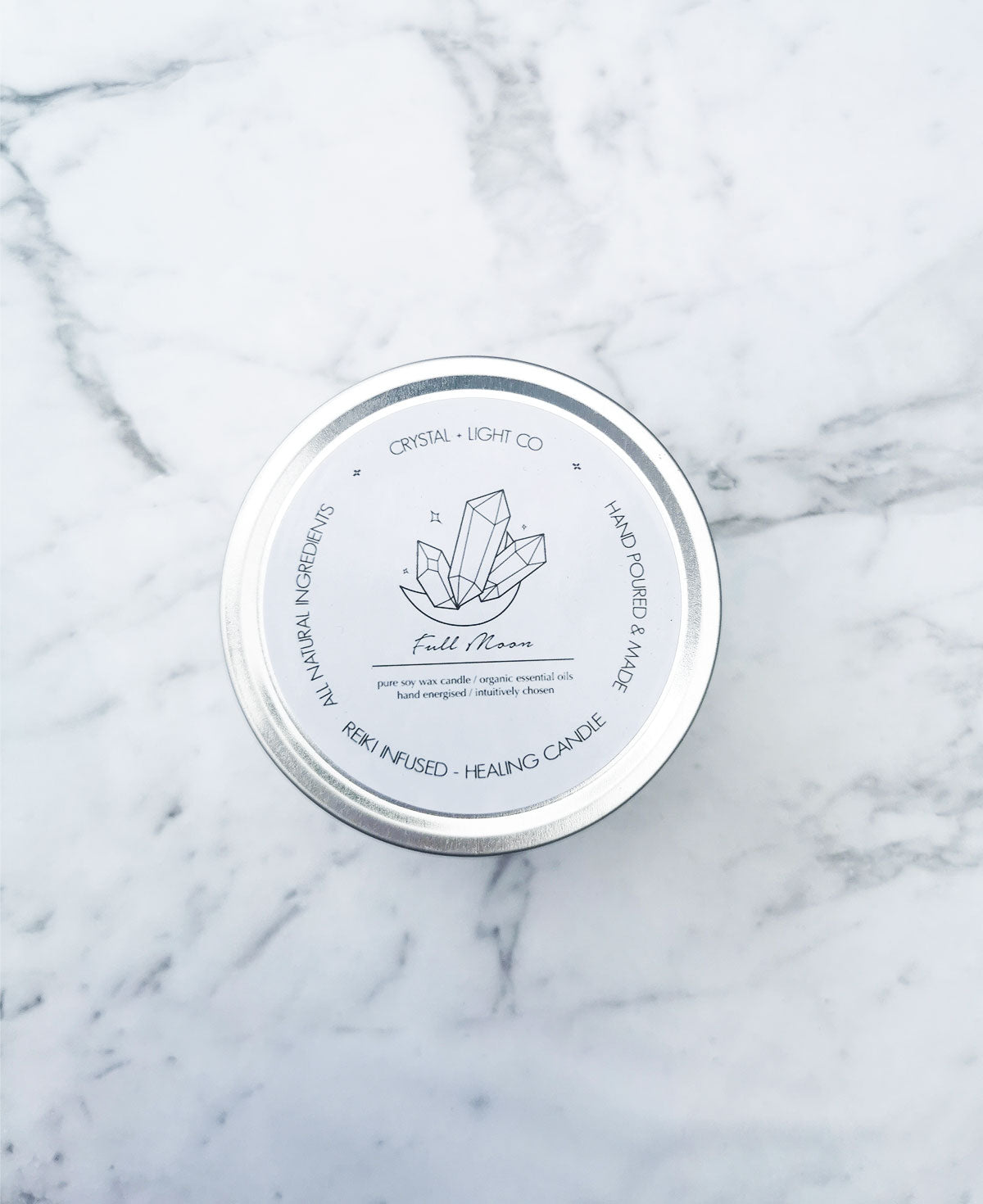 Full Moon - Crystal Healing candle