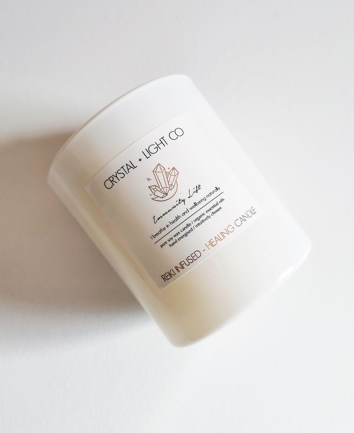 Immunity Lift - Crystal Healing candle Large - Crystal and Light Co
