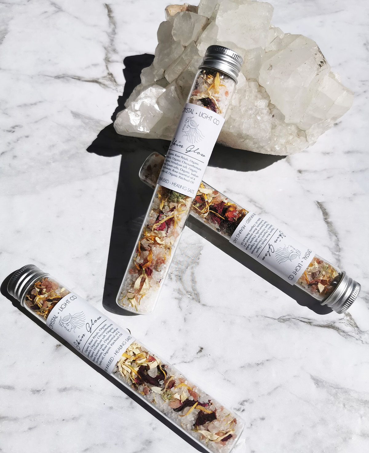 Skin Glow- Organic Bath Salts Test tube - UPDATED